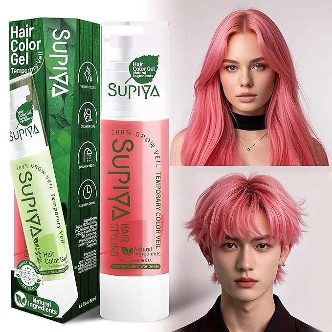 Temporary Hair Color - Washable Hair Wax for Men and Women, All-Day Hold Disposable Hair Wax for Party, Cosplay & Daily (Color # 68W)