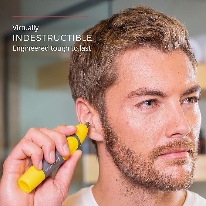 Remington Remington Virtually Indestructible Nose, Ear & Brow Trimmer, Yellow, NE3871