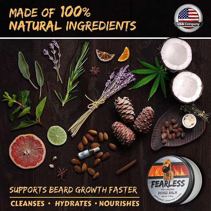Claev Beard Balm (2 oz), 100% Top-Grade Natural Beard Conditioning & Styling Balm, Designed for Rugged, Active, or Outdoorsy Men, Includes Shea Butter, Natural Beeswax, Cedarwood Oil, is a US Company