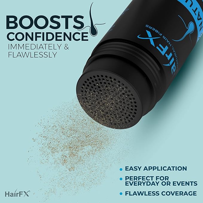 Hair Perfecting 2-in-1 Kit (BLACK) Set Includes Natural & Undetectable Hair Thickening Fibers & Spray Applicator Pump Nozzle | Instant Thick Fuller Hair Conceals Hair Loss 15 Sec - Women & Men