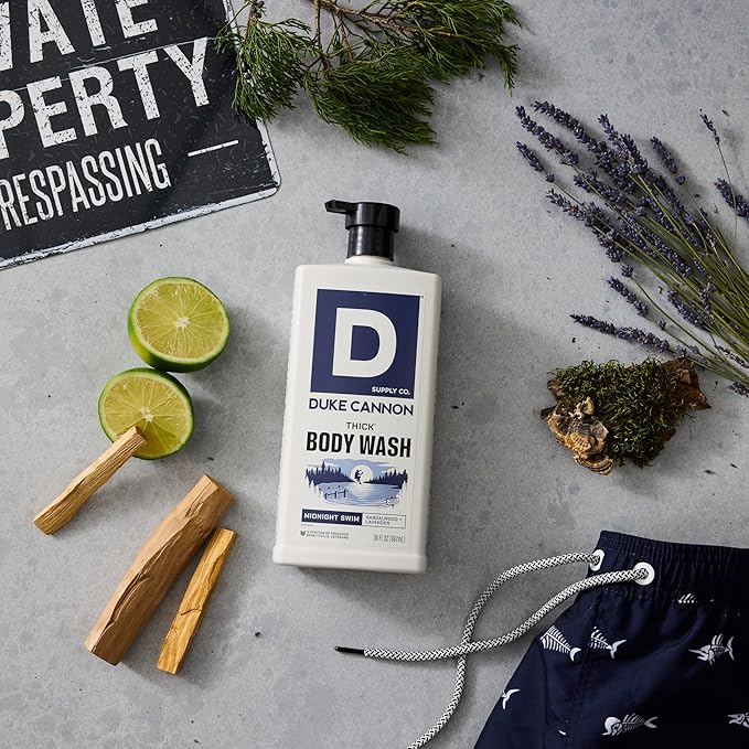Duke Cannon THICK Body Wash for Men, Midnight Swim, 30 oz