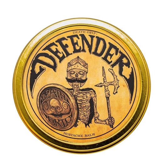 Mustache Balm for Men & Mustache Protector – Natural Styling & Conditioning Grooming Kit – Soften & Shape Facial Hair 2oz – Death Grip (Defender 2oz)