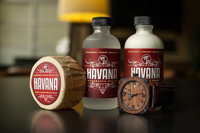Barberry Coast Shave Co. Havana AfterShave Splash for Men - Pure & Natural Ingredients - Scent: Tobacco, Cocoa Beans, Vanilla (4oz)