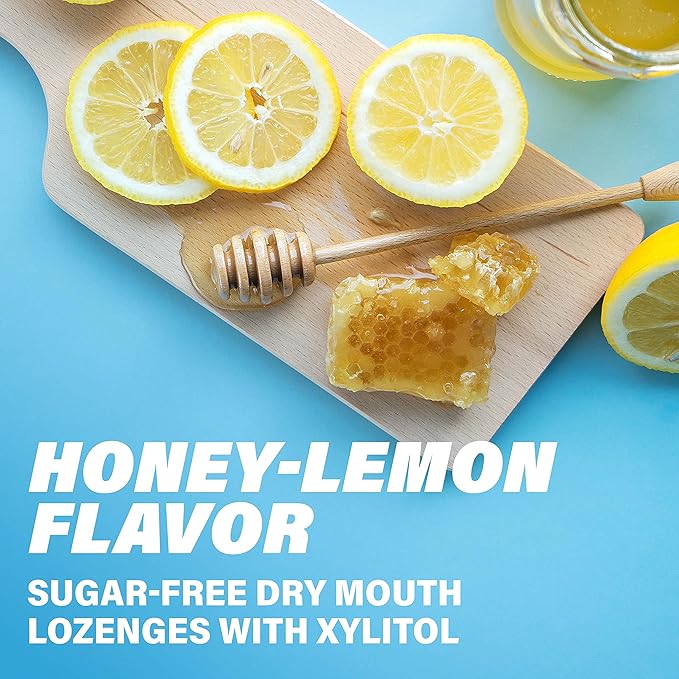 ACT Dry Mouth Lozenges with Xylitol, Sugar Free Honey-Lemon, 36 Lozenges (Pack of 3)