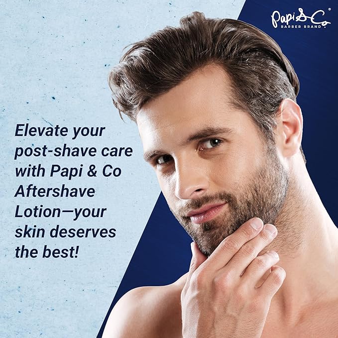 PAPI & CO. After Shave Lotion for Men, Refreshing & Toning Aftershave, After Shave Lotion with Lettuce Leaf Extract & Menthol, Luxurious Men’s Aftershave, 250 mL