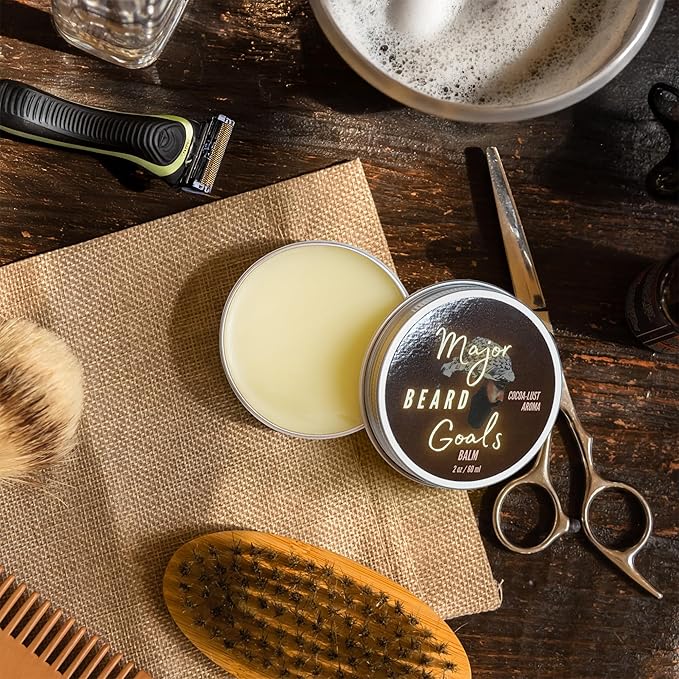 Beard Balm - Deep Conditioning & Softening Balm - Beard Oil for Men Growth - Tames & Nourishes - Hydrates & Thickens - Natural Oils & Butters - 2oz