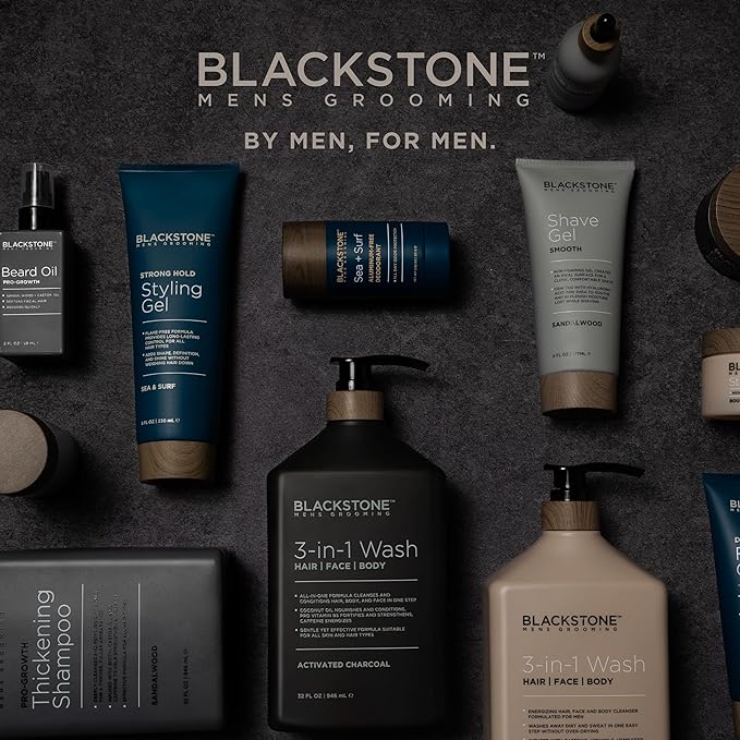 Blackstone Men's Grooming Daily Face Cleanser - Deep Cleanse & Nourish with Hyaluronic Acid, Aloe Vera and Vitamin E | Hydrate - Sea & Surf (6 Fl Oz)