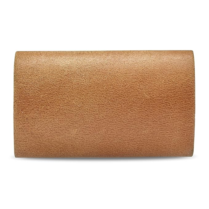 Safety Razor Head Protecting Leather Cover, Genuine Cowhide Leather Double Edge Safety Razor Case Accessories for Travel, Butterfly Razor Case (Vintage Brown)