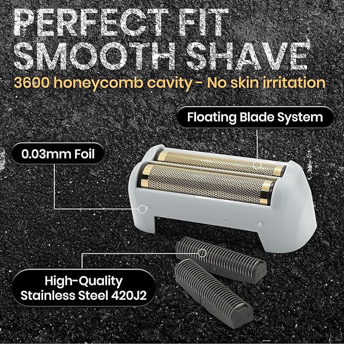 2 Pack Foil Shaver Replacement Compatible With Andis Model TS-1, TS-2 ((17150/17155/17200), Andis Blade Replacement with Stainless Steel Design for Smooth Shaving