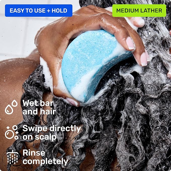 Ethique Hydrating Shampoo Bar for dry hair with Hyaluronic Acid - Plastic-Free, Cruelty-Free, Vegan, 3.88 oz