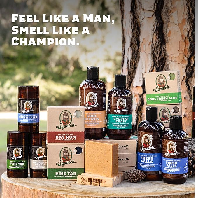 Dr. Squatch Natural Bar Soap for Men - Cold Process Soap with No Harsh Chemicals - Bay Rum (5 oz, 5-Pack)