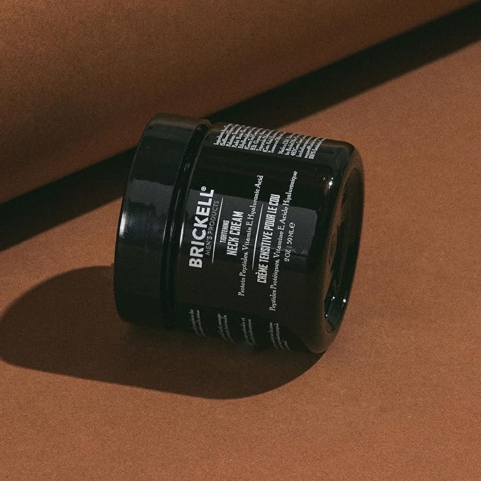 Brickell Men's Tightening Neck Cream For Men, Natural and Organic, Neck Cream For Tightening and Firming, Anti Wrinkle Cream, 2 Ounce, Unscented