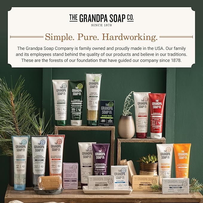 The Grandpa Soap Company Apple Cider Vinegar Body Wash - Purifies and Cleanses to Leave Skin Glowing, With Appl Cider Vinegar and Apple Juice, Helps Revitalize Skin, Vegan, 9.5 Fl Oz, 2 Pack