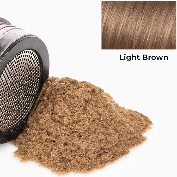 Caboki Hair Concealer (All-Natural Hair Building Fibers) Travel Size (Light Brown)
