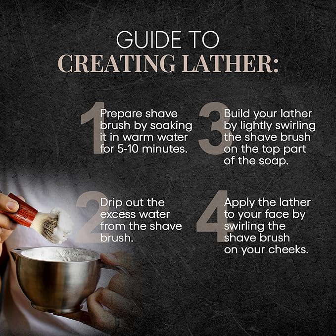Synthetic Badger Hair Shaving Brush - Futura Synthetic Badger Hair + Handmade Mahogany Shave Brush, Exfoliating Stiff Bristles, Thick & Creamy Lather For A Great Shave, Pre-Shave & Barber Approved