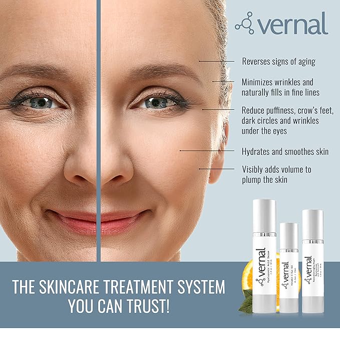 Vernal All-in-One Anti Aging Moisturizer – Infused Wrinkle Smoothing Cream | Get Smoother, Firmer Luminous Looking Skin Without Injections or Fillers | Best Anti Wrinkle Cream That Really Works