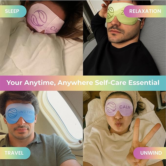 Body Restore Self Heating Warm Compress for Dry Eyes 30 Pack - Heated Eye Mask for Fast Relief, Birthday Gifts for Women, Men, Travel Essentials, Stye Eye Treatment, Relaxation - Variety