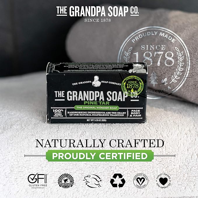 Grandpa's Pine Tar Soap Medium Size - 3.25 oz