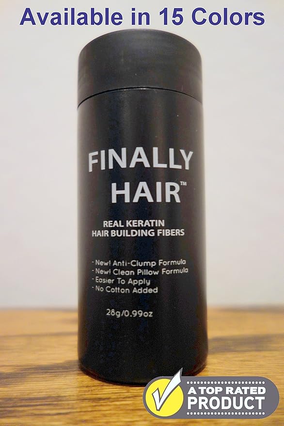 Hair Building Fibers Dark Blonde Hair Loss Concealer Fiber 28 Gram .99oz Refillable Bottle by Finally Hair (Dark Blond)
