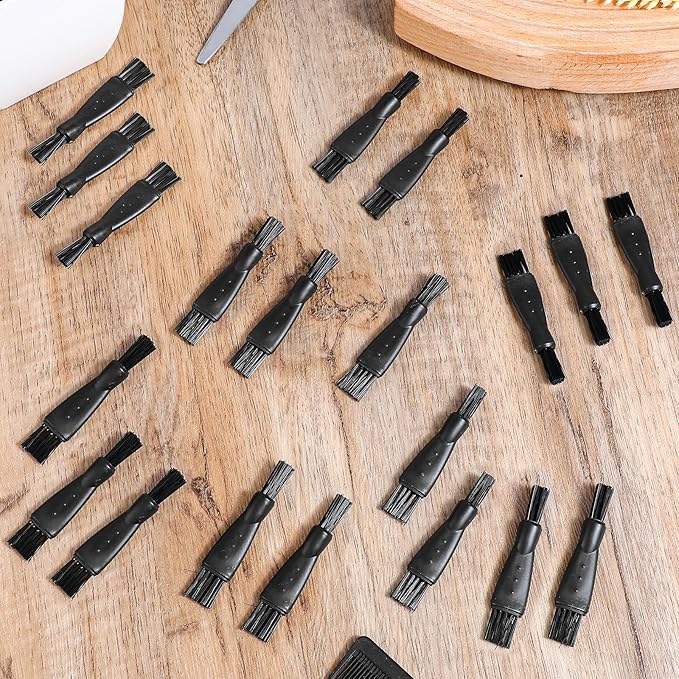 20PCS Electric Shaver Cleaning Brush, Black Cleaning Brush for Electric Shaver Clipper Cleaner, Double Sided Razor Clipper Cleaning-Brushes, Hair Remover Shaving Razor Brushes for Men