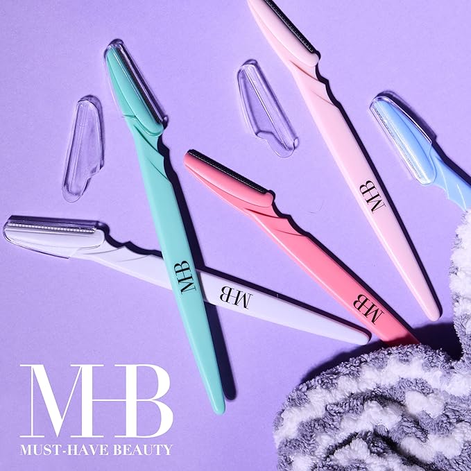 6pc Face Body Razors, Pack Premium Professional Disposable Dermaplaning Tool, Eyebrow Shaver, Smooth Skin Grooming Kit