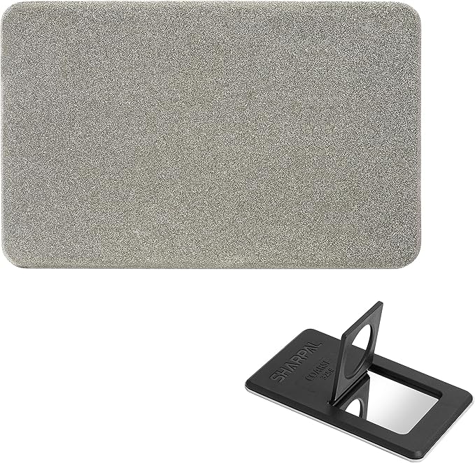 SHARPAL 113N Credit Card-Sized Diamond Sharpening Stone, Coarse 325 Grit Pocket Knife & Tool Sharpener, Portable and Convenient for On-the-Go Use