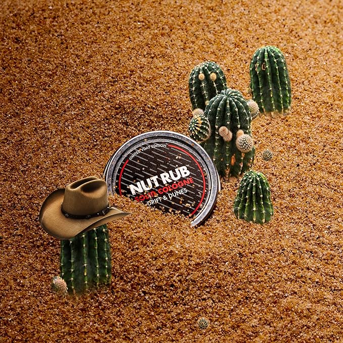 Ballsy Body & Groin Rub, Cologne for Everywhere, with Beeswax, Coconut and Sunflower Seed Oil, Drift and Dunes .85 oz